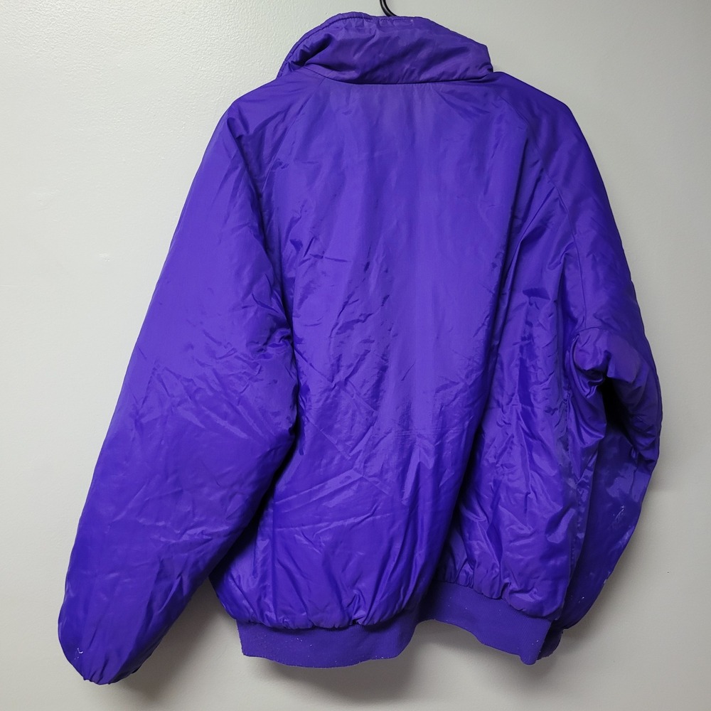 Columbia Vintage Reversible Jacket Mens Large Teal Purple Radial Sleeve Vintage - Picture 10 of 13